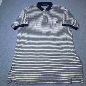 Polo Golf Ralph Lauren Embroidered Shield Club Stripe Long Tail‎ Shirt Mens XL